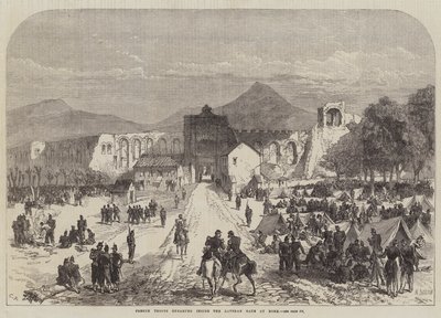 Troupes françaises campées à l